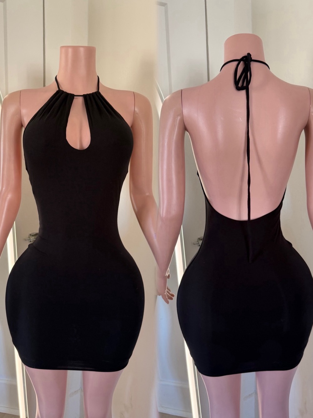 Black Halter Mini Dress